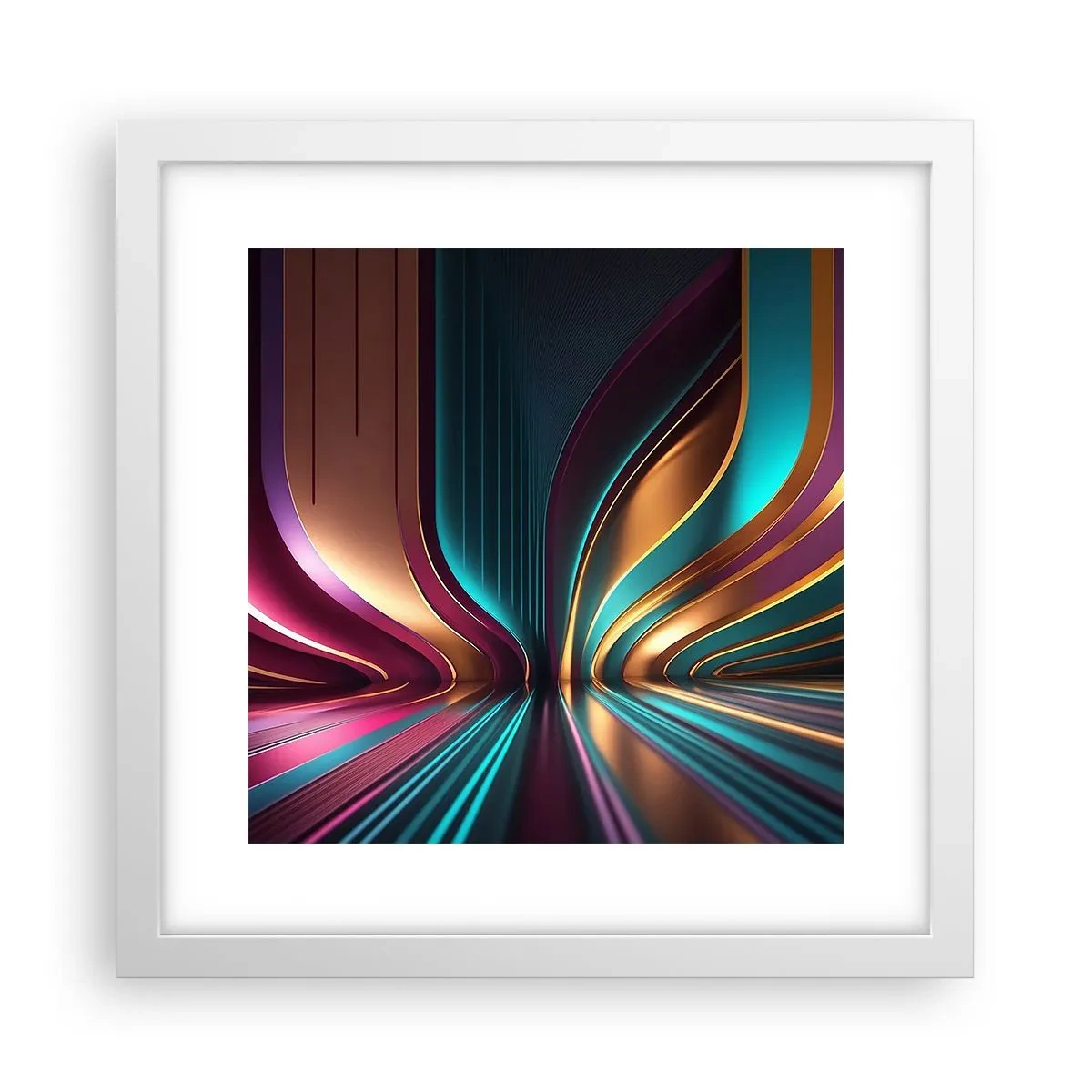 Poster in einem weißen Rahmen - Architektur des Lichts - 30x30 cm