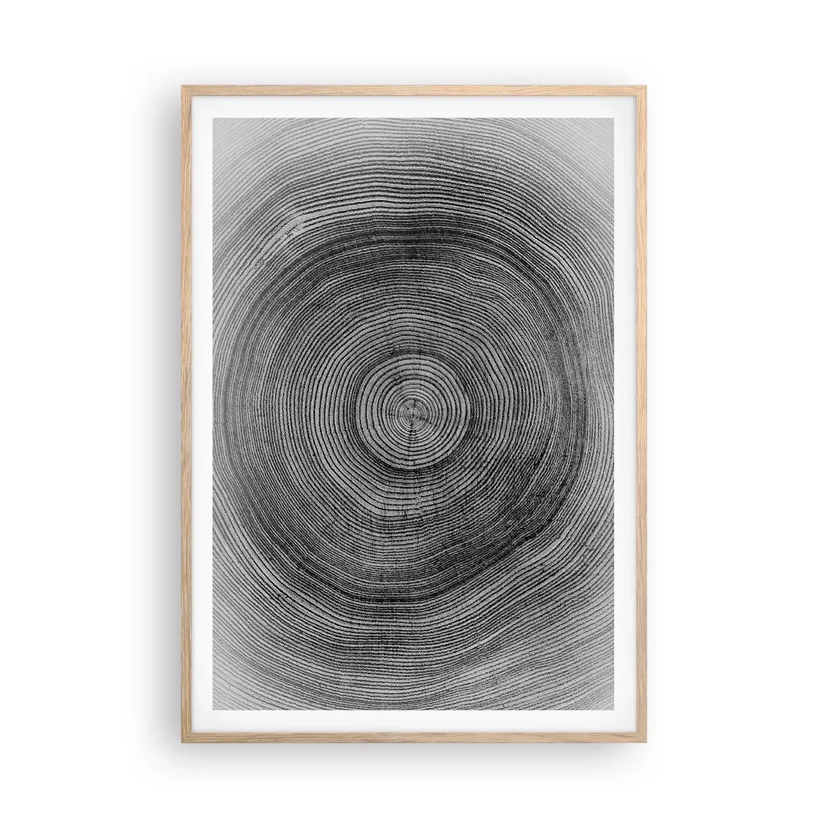 Poster in einem Rahmen aus heller Eiche - Zeichen der Zeit - 70x100 cm
