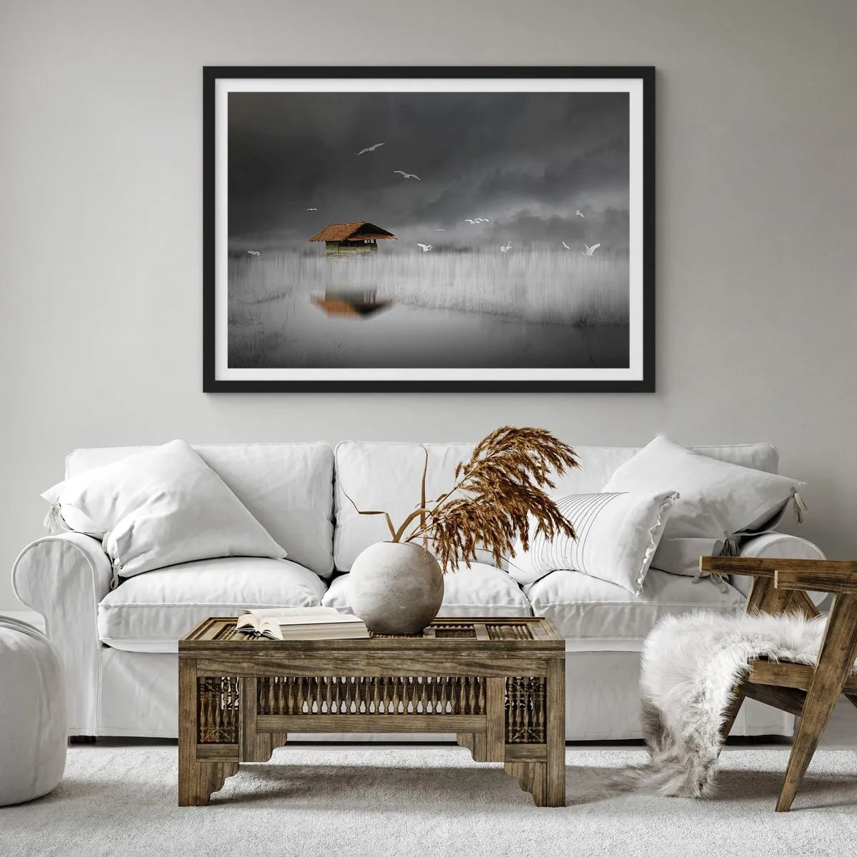 Poster in einem schwarzem Rahmen - Schutz vor Regen - 50x40 cm