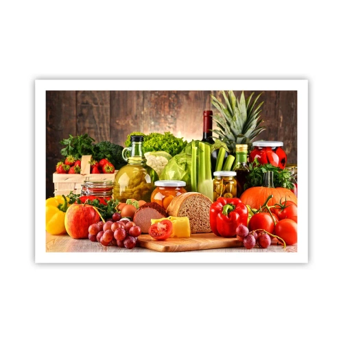 Poster - Geräuchert, gebacken und eingelegt - 91x61 cm