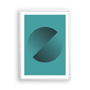 Poster in einem weißen Rahmen - Kreis – eine geometrische Variante - 50x70 cm