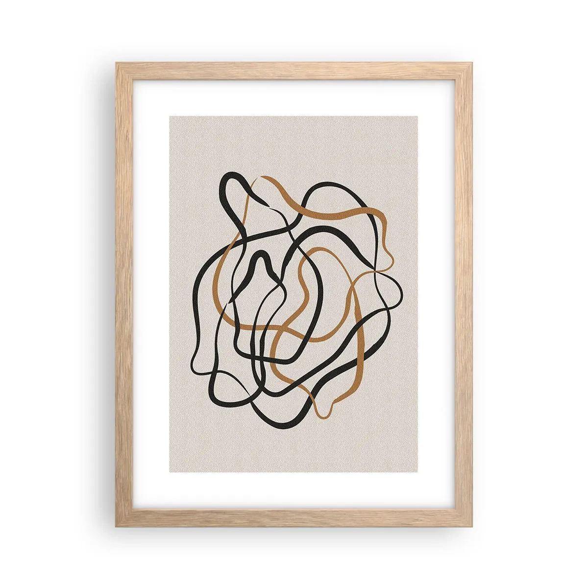 Poster in einem Rahmen aus heller Eiche - Alles ging schief - 30x40 cm