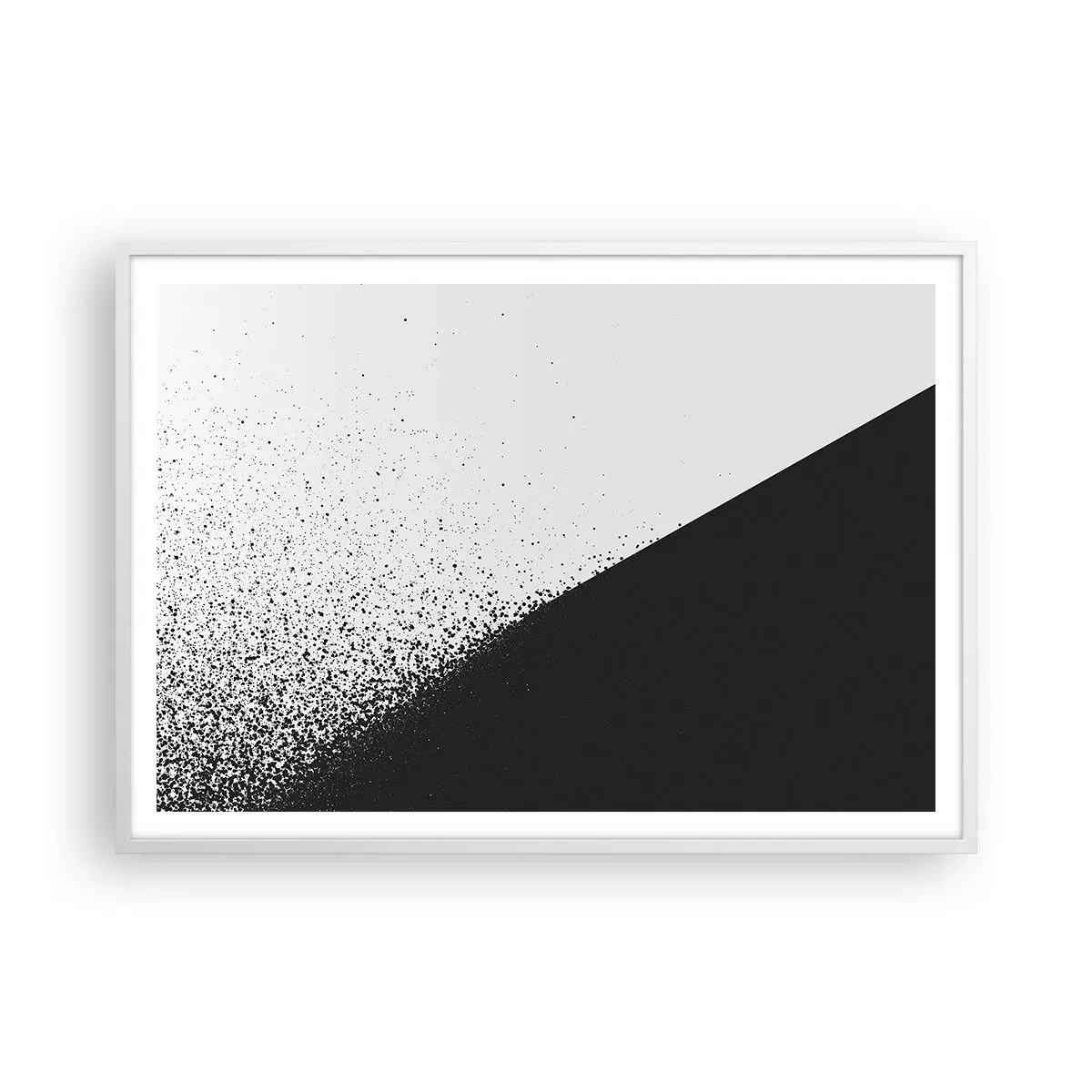 Poster in einem weißen Rahmen - Immer schneller, immer mehr - 100x70 cm