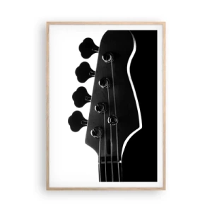 Poster in einem Rahmen aus heller Eiche - Rockige Stille - 70x100 cm