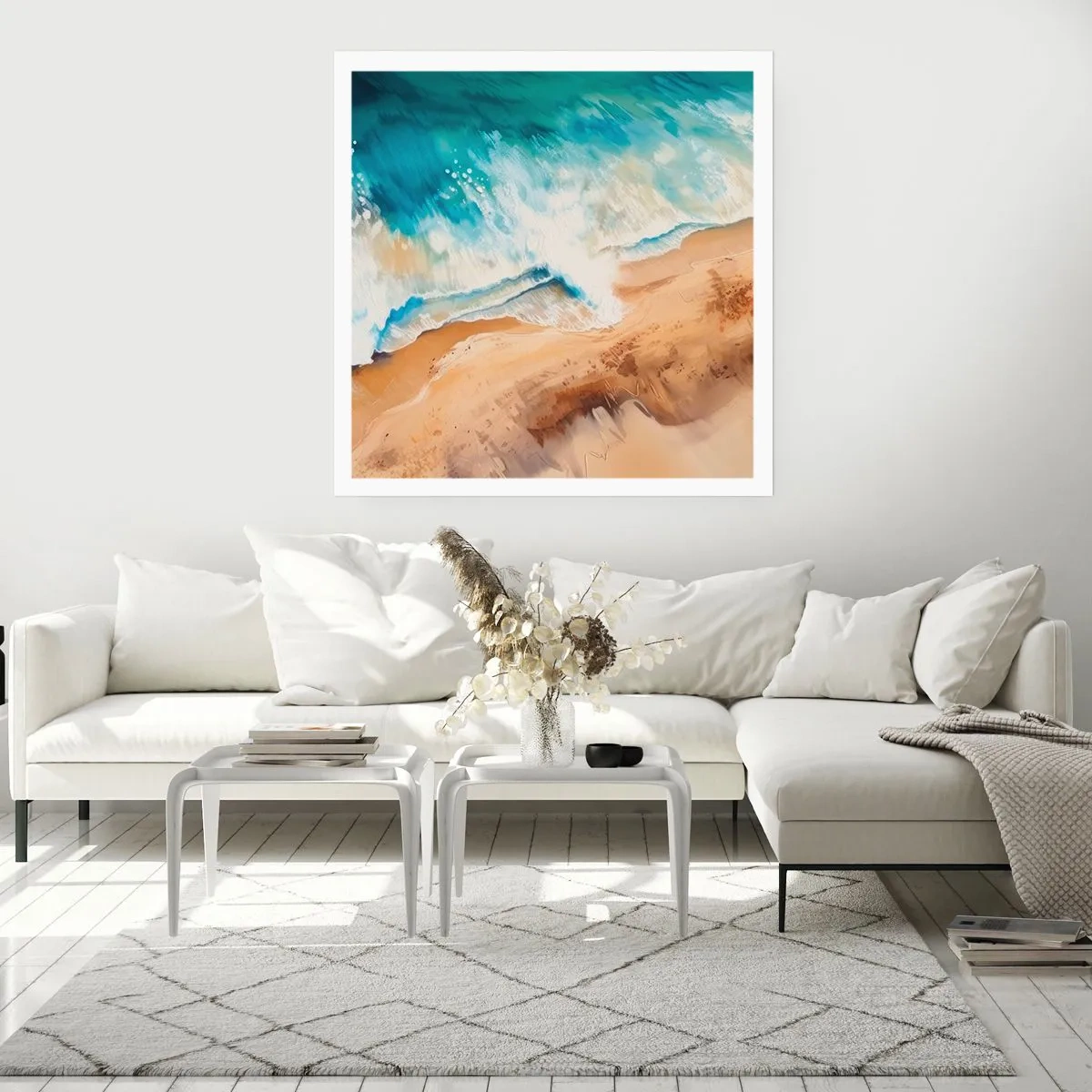 Poster - Zurückkehrende Welle - 60x60 cm