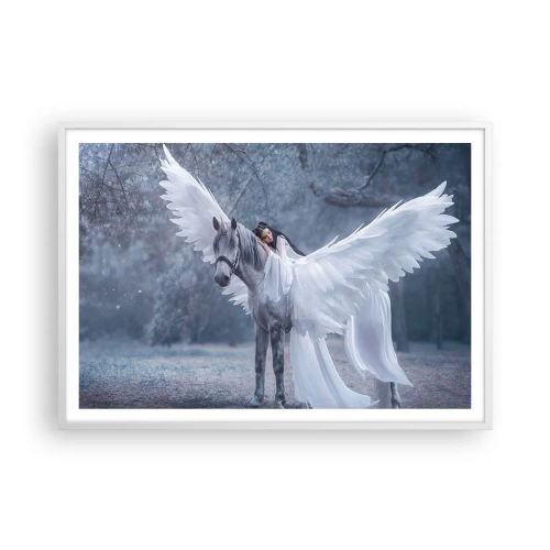 Poster in einem weißen Rahmen - Ein inspirierter Moment - 100x70 cm