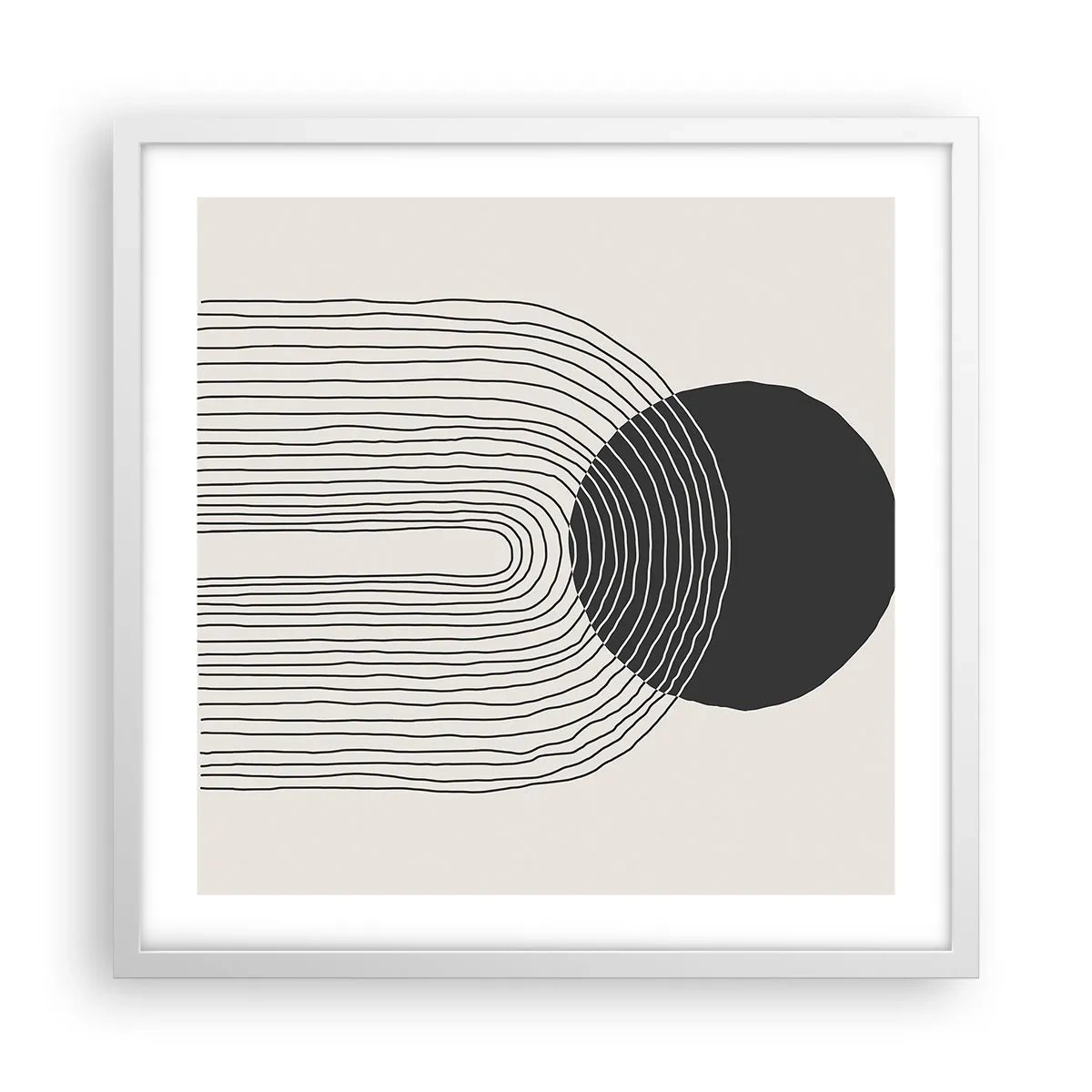 Poster in einem weißen Rahmen - Zittern und Vertrauen - 50x50 cm