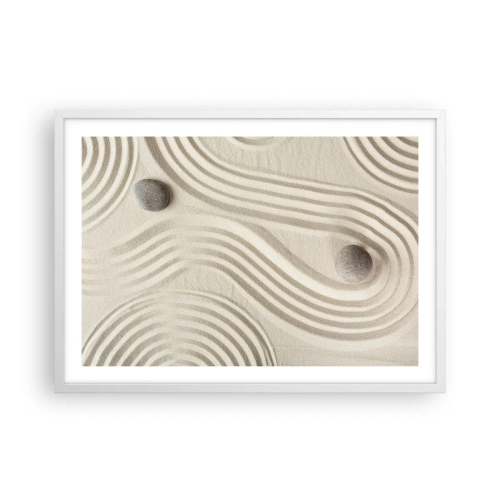 Poster in einem weißen Rahmen - Ein Hauch von Wärme - 70x50 cm