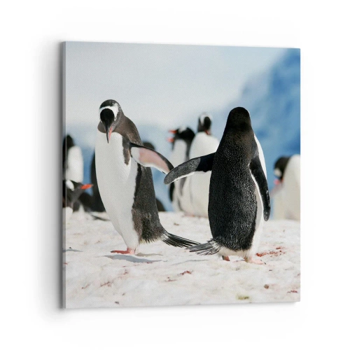 Bild auf Leinwand - Leinwandbild - Tanzen im Schnee - 70x70 cm