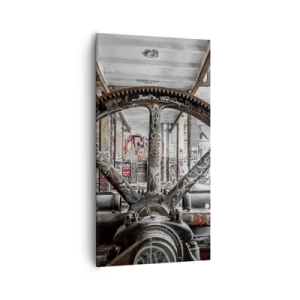 Bild auf Leinwand - Leinwandbild - Das geheime Leben der Fabrik - 55x100 cm