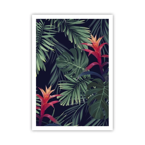 Poster - Im Grünen in Flammen gehen - 70x100 cm