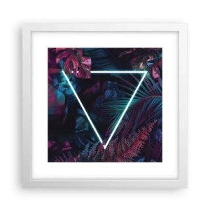 Poster in einem weißen Rahmen - Garten im Disco-Stil - 30x30 cm