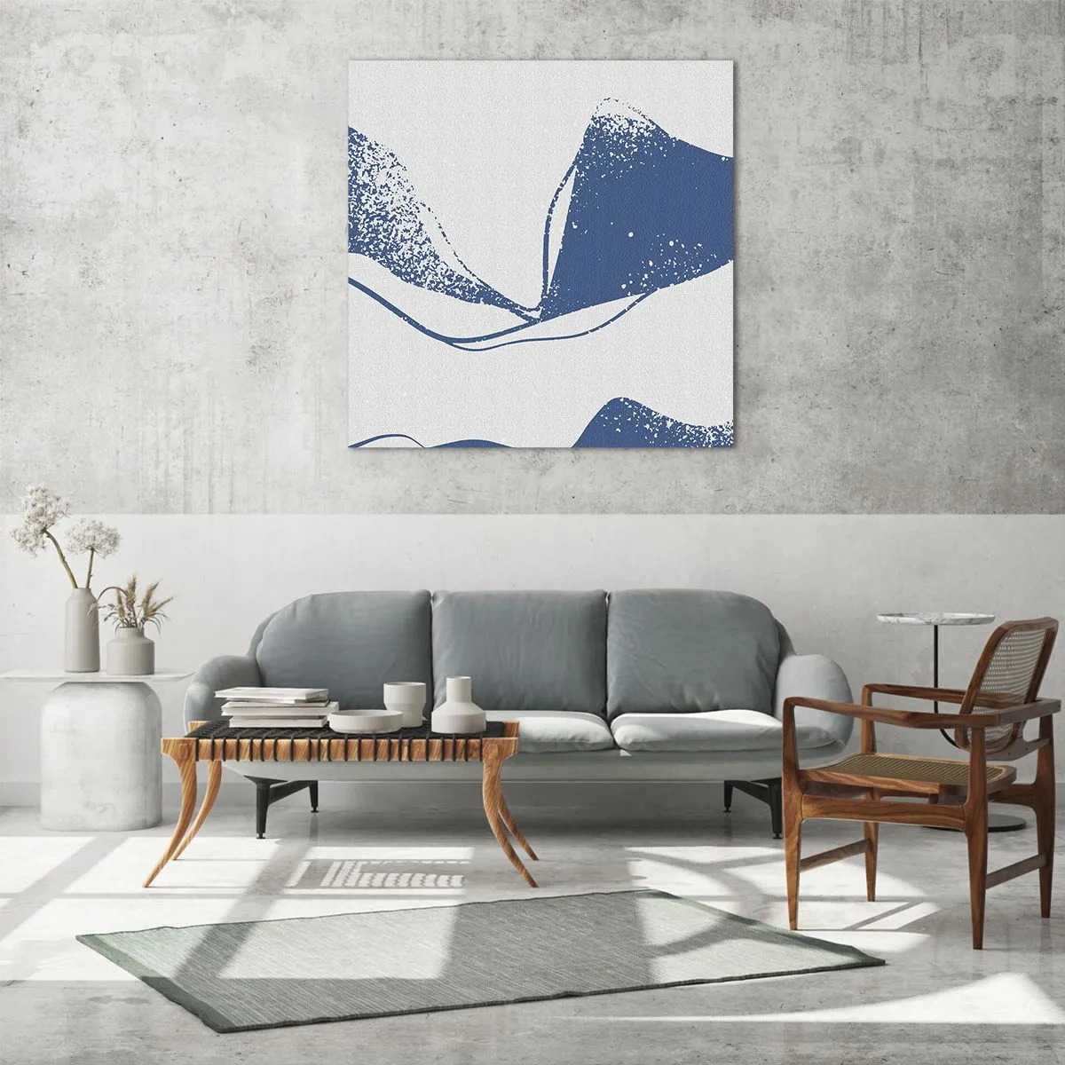 Glasbild - Bild auf glas - Geflügelte Abstraktion - 60x60 cm