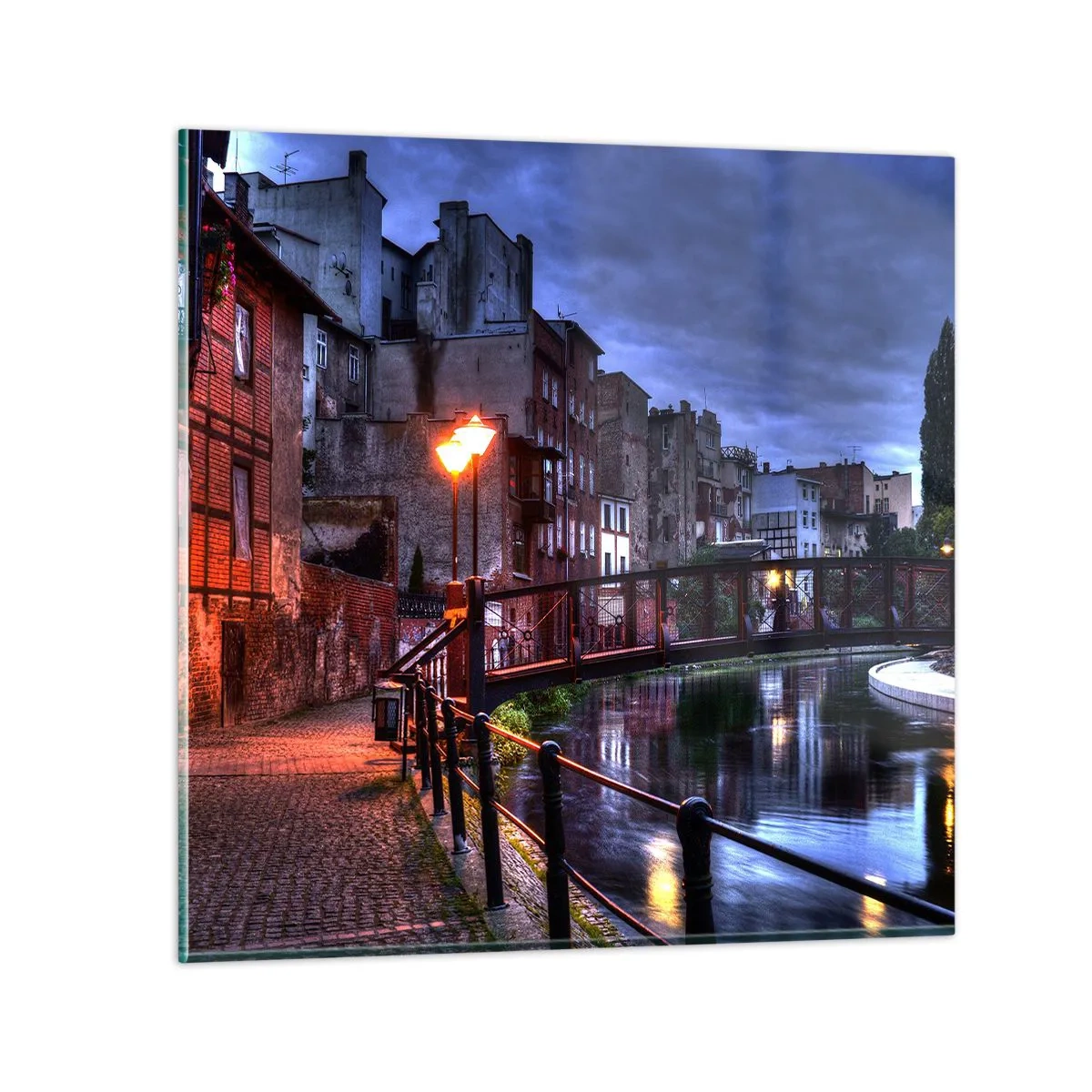 Glasbild - Bild auf glas - Solches Bydgoszcz kannte man nicht - 30x30 cm