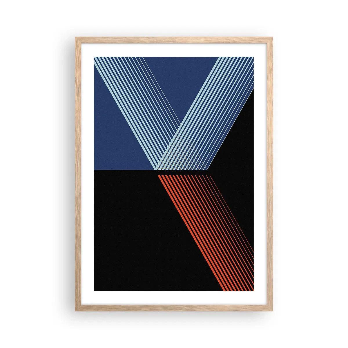 Poster in einem Rahmen aus heller Eiche - Eine einfache Geschichte - 50x70 cm