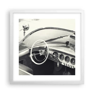 Poster in einem weißen Rahmen - Wetter für die Reichen - 40x40 cm