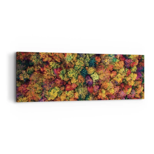 Bild auf Leinwand - Leinwandbild - Blumenstrauß aus Herbstbäumen - 90x30 cm