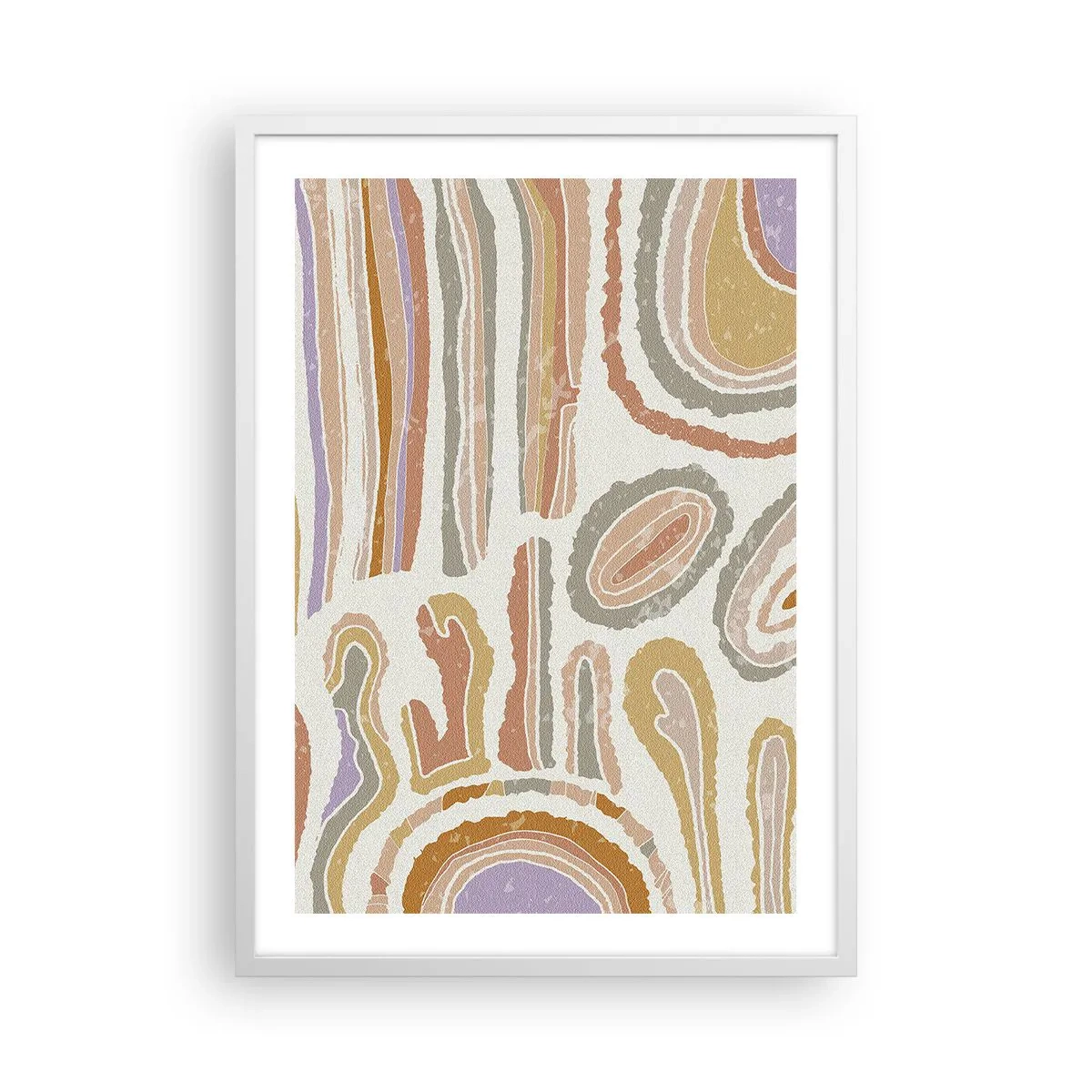 Poster in einem weißen Rahmen - Bunte Querschnitte - 50x70 cm