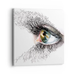 Bild auf Leinwand - Leinwandbild - Schau direkt in die Seele - 30x30 cm