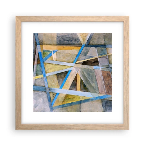 Poster in einem Rahmen aus heller Eiche - Gerade oder diagonal? - 30x30 cm