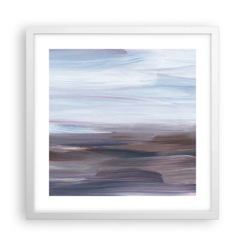 Poster in einem weißen Rahmen - Elemente: Wasser - 40x40 cm