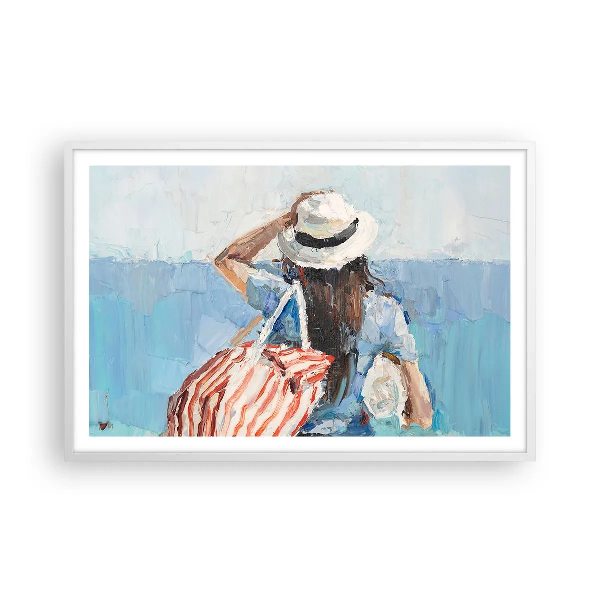 Poster in einem weißen Rahmen - Willkommen in den Sommerferien - 91x61 cm