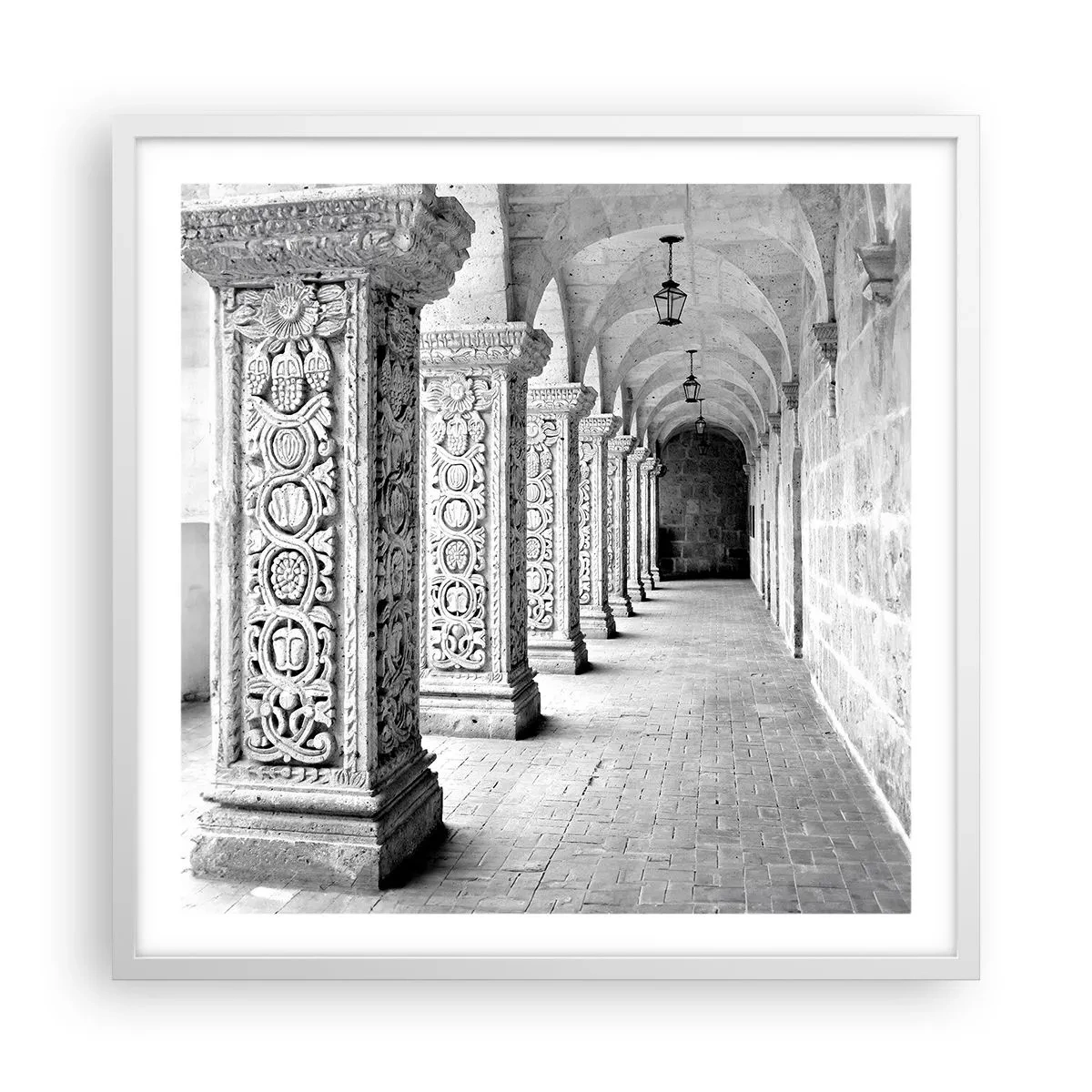 Poster in einem weißen Rahmen - Und wo geht’s hin...? - 60x60 cm