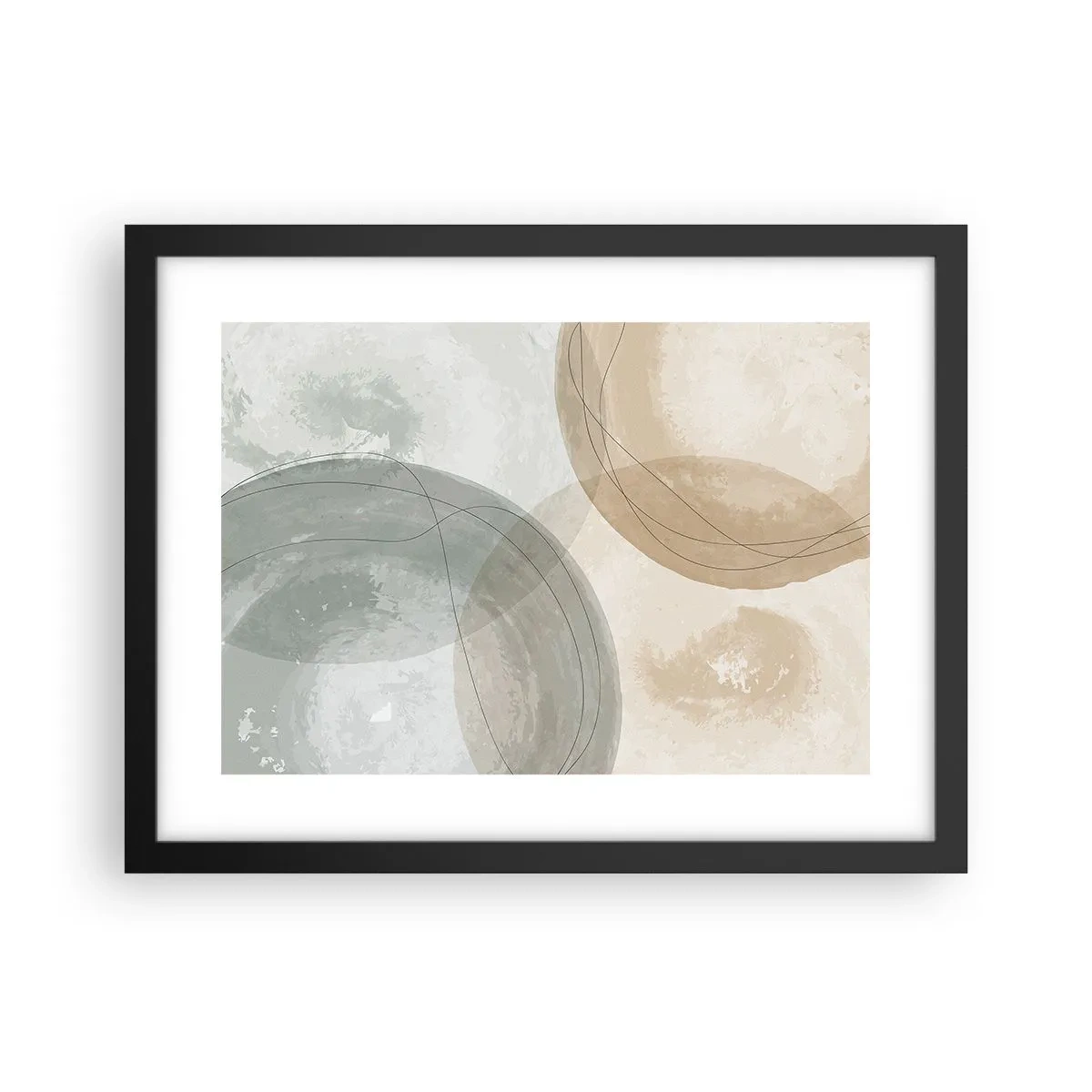 Poster in einem schwarzem Rahmen - Welten durchdringen - 40x30 cm