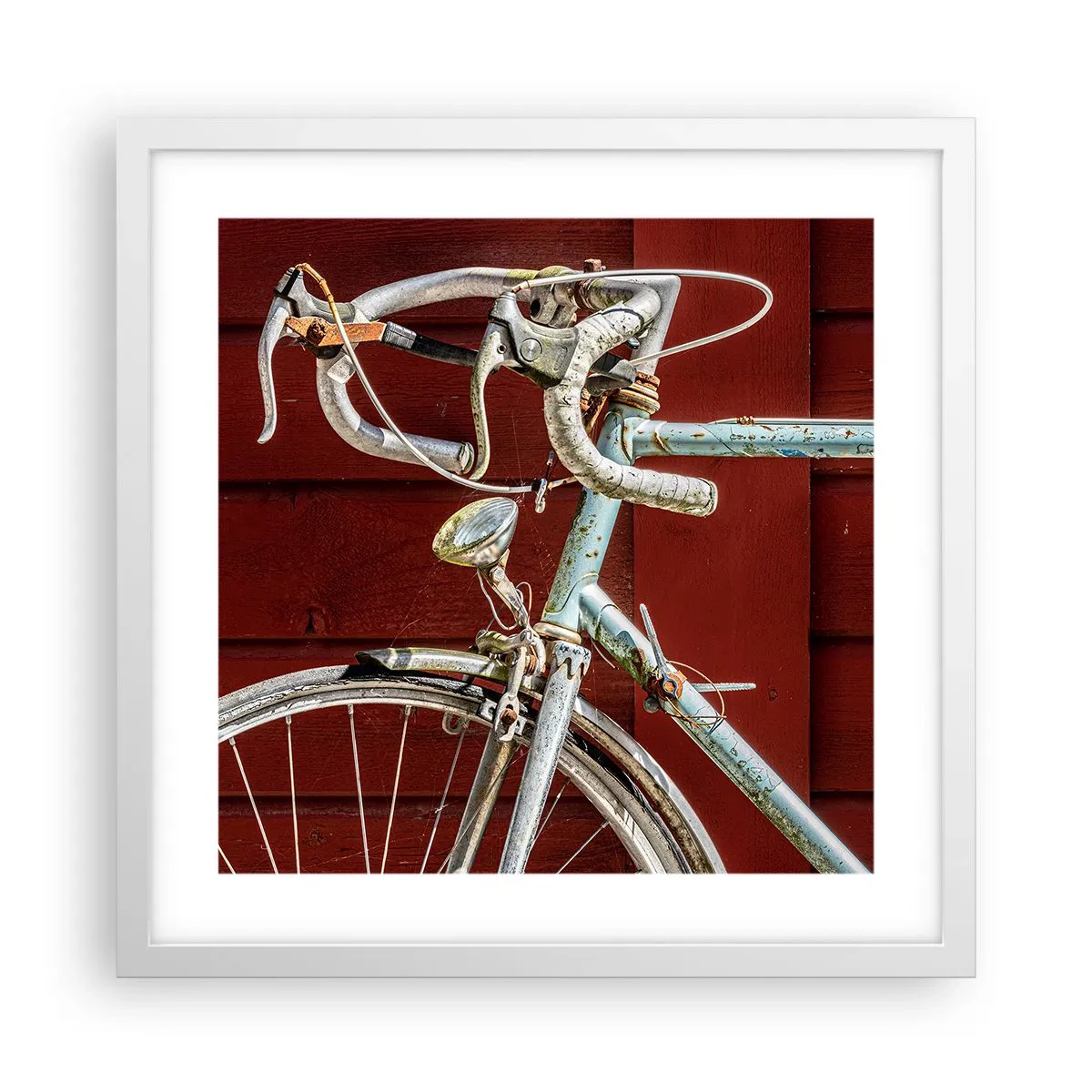 Poster in einem weißen Rahmen - Geschaffen um zu siegen - 40x40 cm