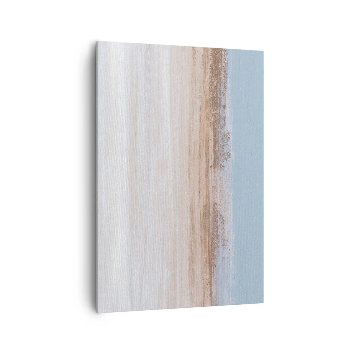 Bild auf Leinwand - Leinwandbild - Eine subtile Landschaft in Pastelltönen von Blau und Beige - 70x100cm - Mehrdeutige Landschaft - Moderne Wanddekoration für Wohnzimmer und Schlafzimmer ARTTOR