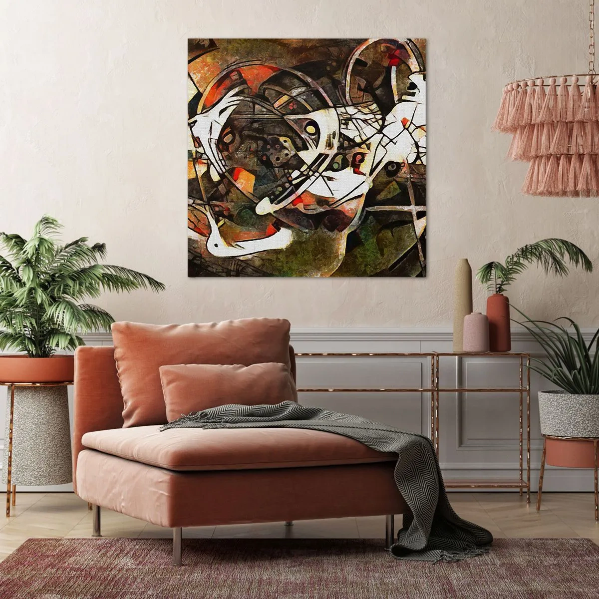 Bild auf Leinwand - Leinwandbild - Hören Sie den Verkehr? - 40x40 cm