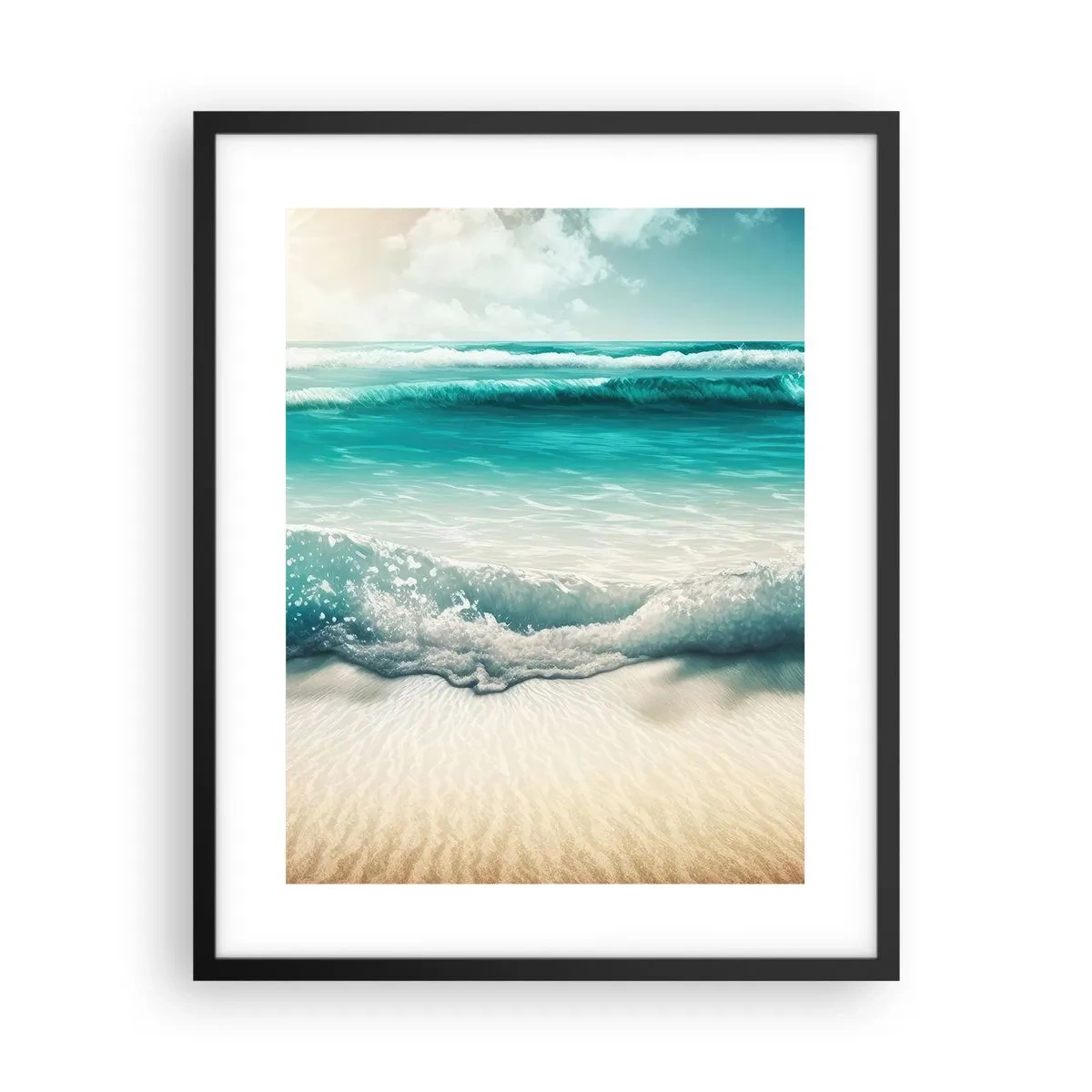 Poster in einem schwarzem Rahmen - Frieden des Ozeans - 40x50 cm