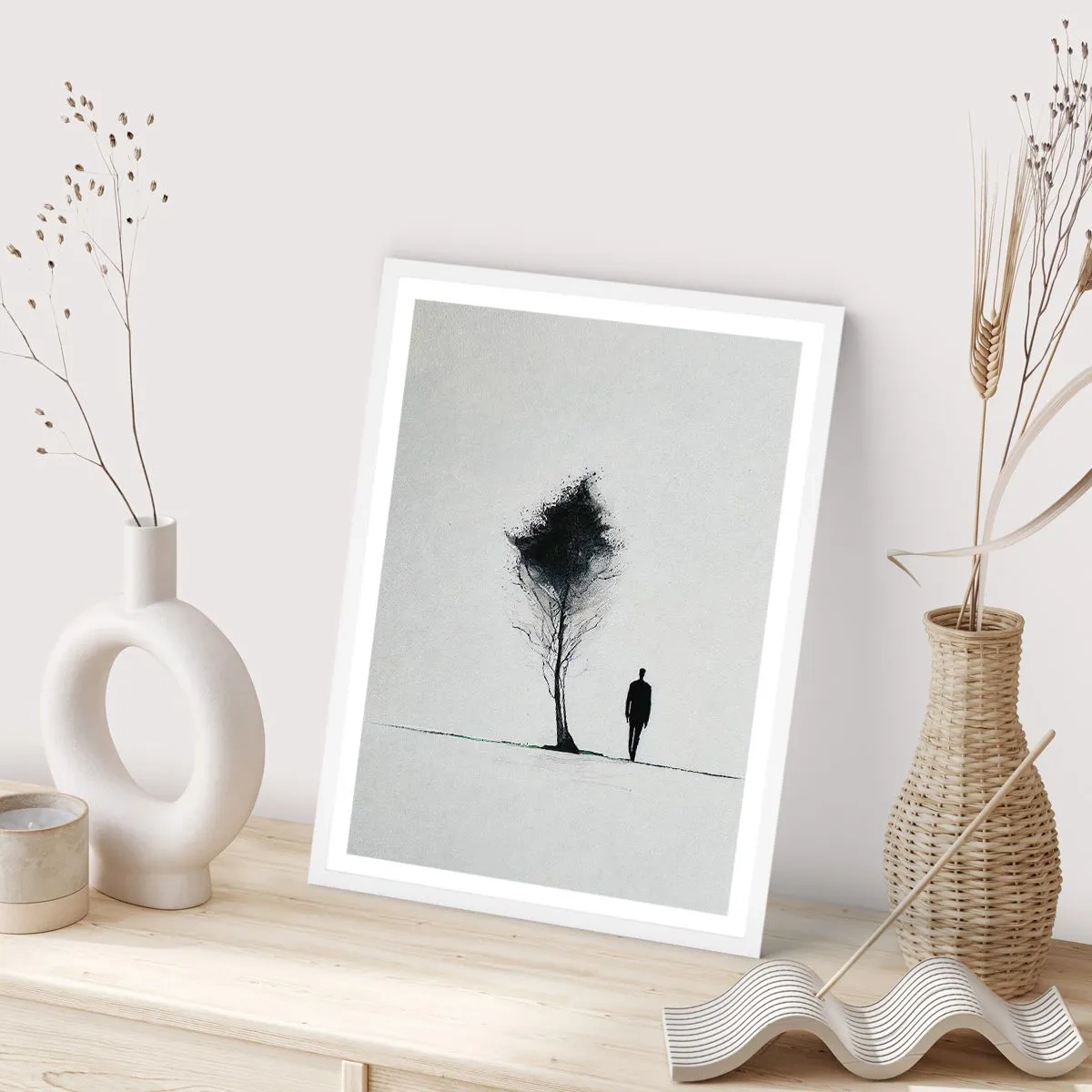 Poster in einem weißen Rahmen - Wir wandern alle - 30x40 cm