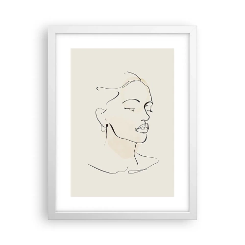 Poster in einem weißen Rahmen - Eine bestimmte Linie - 30x40 cm