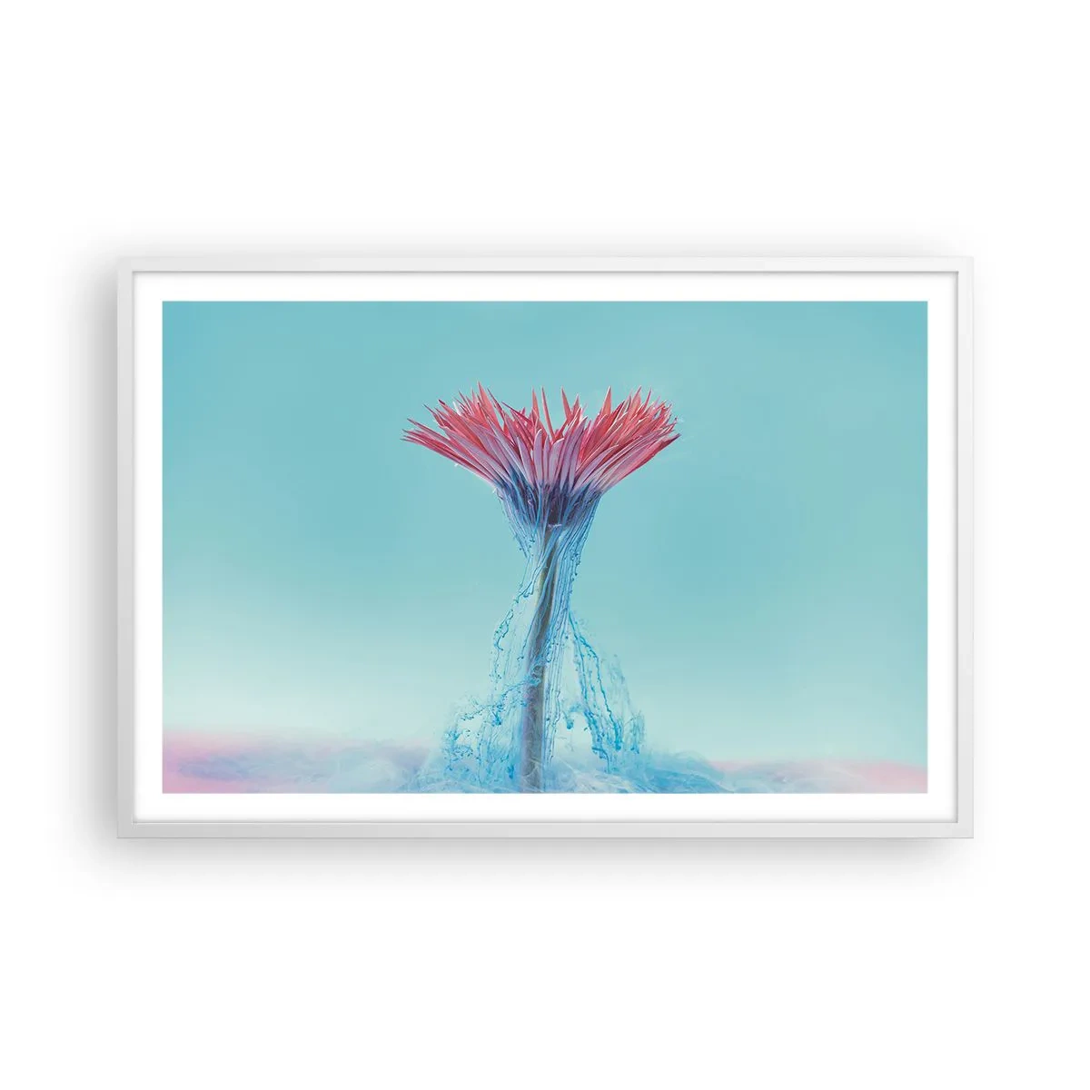 Poster in einem weißen Rahmen - In einer belebenden Umarmung - 91x61 cm