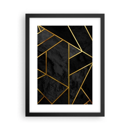 Poster in einem schwarzem Rahmen - Dunkelheit und Glanz - 30x40 cm