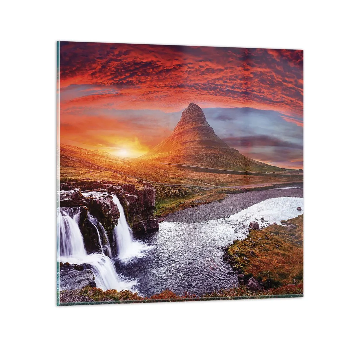 Glasbild - Bild auf glas - Ein Blick auf Mittelerde - 50x50 cm