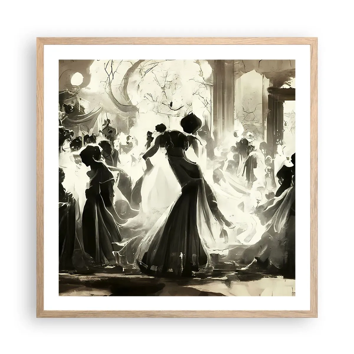 Poster in einem Rahmen aus heller Eiche - Die große Maskerade - 60x60 cm