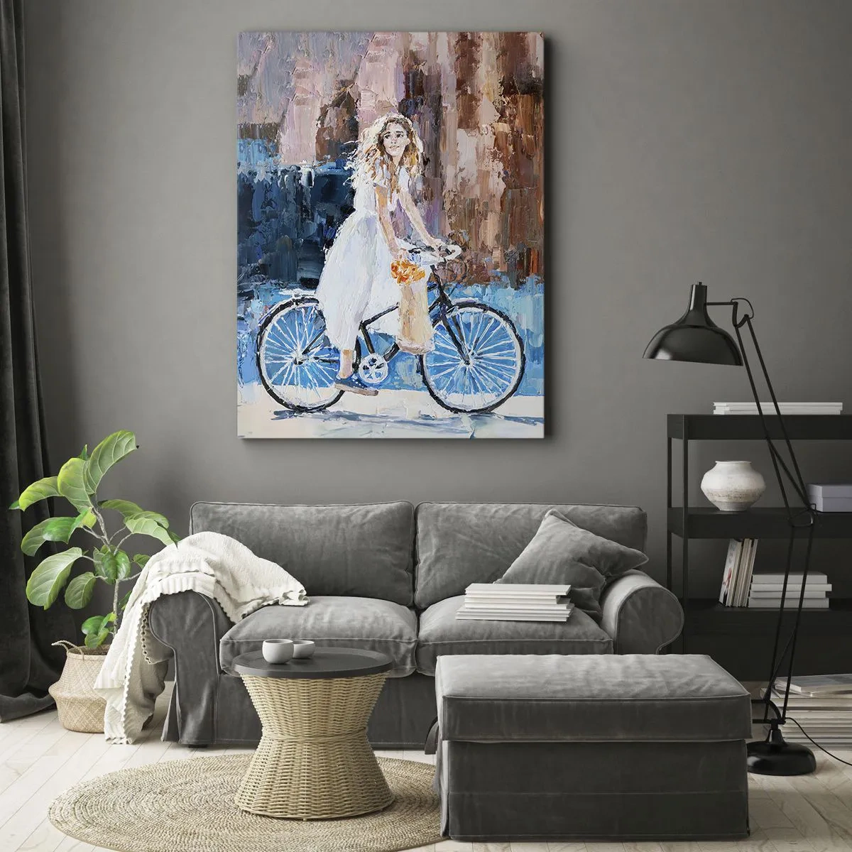 Bild auf Leinwand - Leinwandbild - Freude am Morgen - 65x120 cm