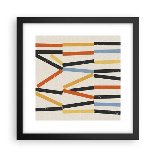 Poster in einem schwarzem Rahmen - Komposition auf der Ebene - 30x30 cm