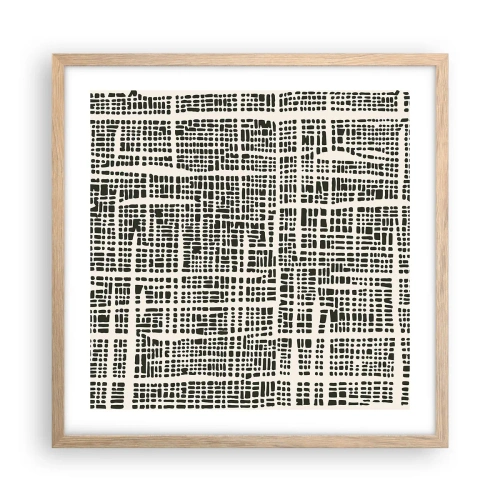 Poster in einem Rahmen aus heller Eiche - Gewebte Komposition - 50x50 cm