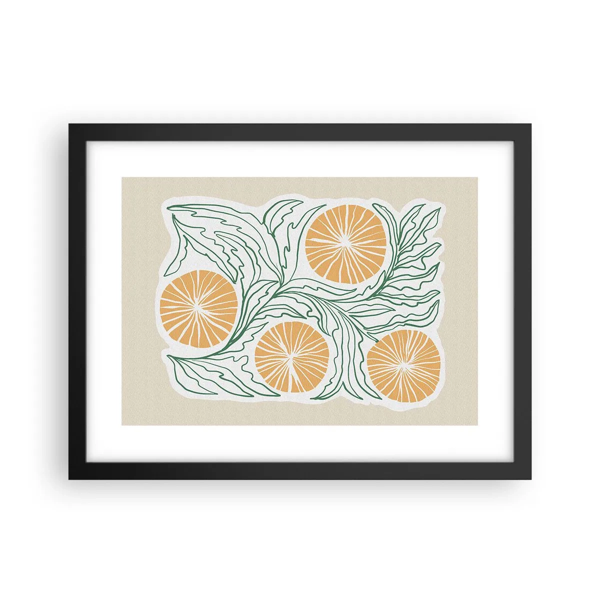 Poster in einem schwarzem Rahmen - Ethnisch mit einem Hauch von Abstraktion - 40x30 cm