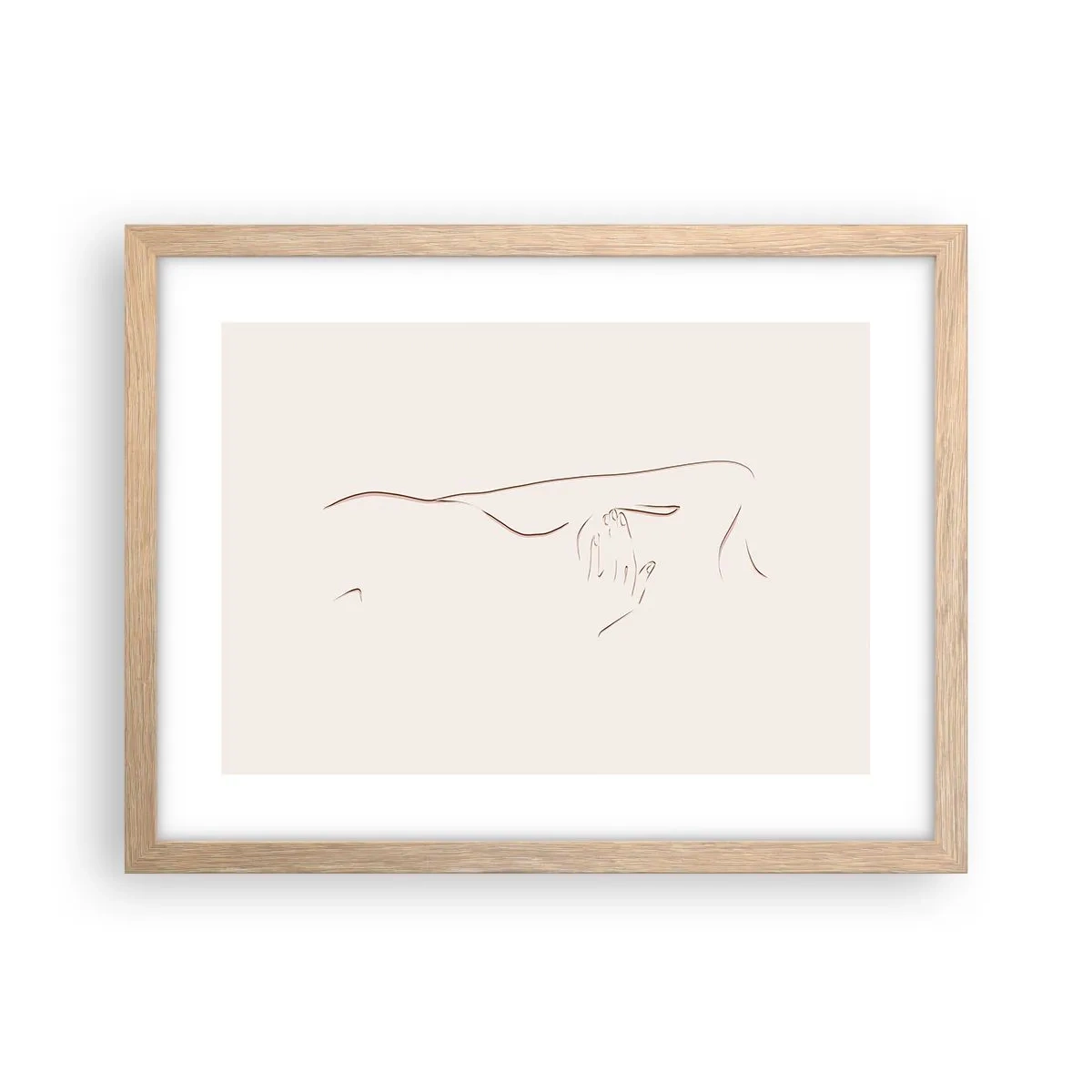 Poster in einem Rahmen aus heller Eiche - Die Form des Verlangens - 40x30 cm