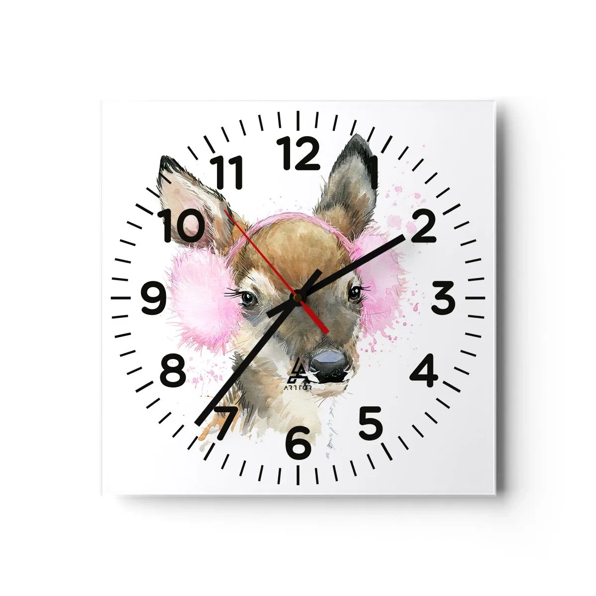 Wanduhr - Glasuhr - Und der Frost ist nicht mehr schrecklich - 40x40 cm