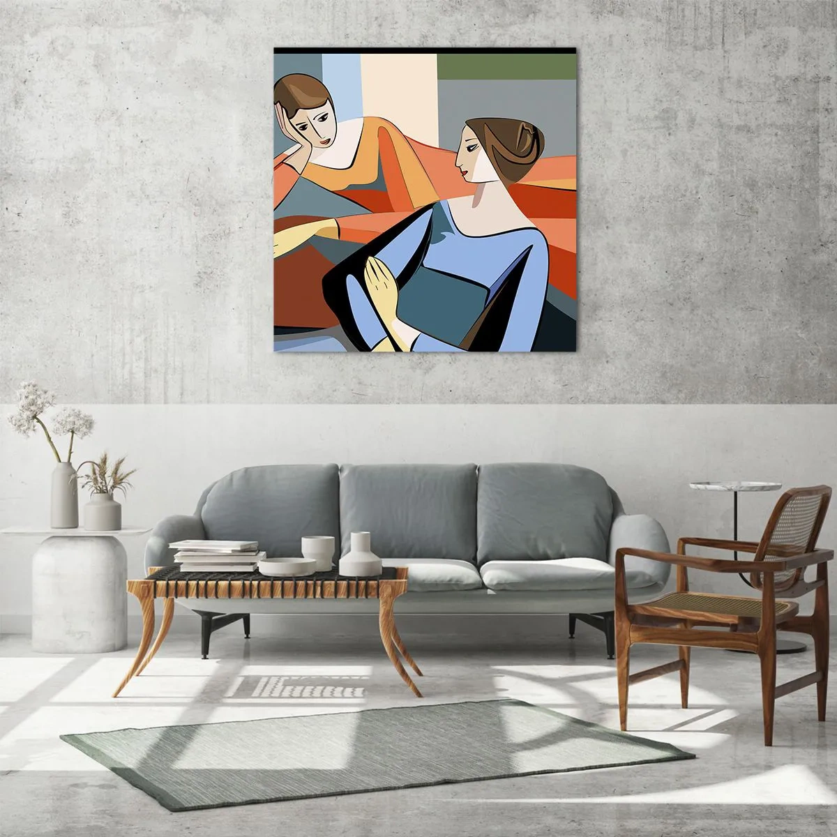 Glasbild - Bild auf glas - Moment der Zuversicht - 40x40 cm