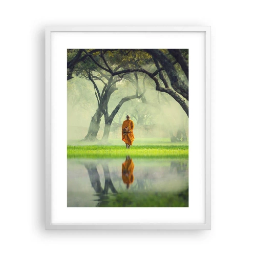 Poster in einem weißen Rahmen - Auf dem Weg zur Erleuchtung - 40x50 cm