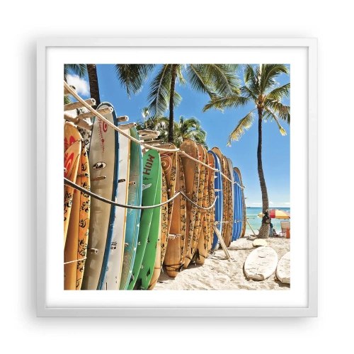 Poster in einem weißen Rahmen - Sonniger Spaß - 50x50 cm