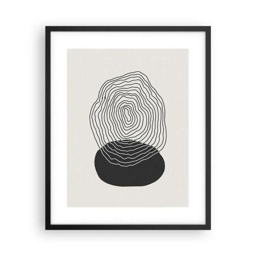 Poster in einem schwarzem Rahmen - Dauer und Schwingung - 40x50 cm