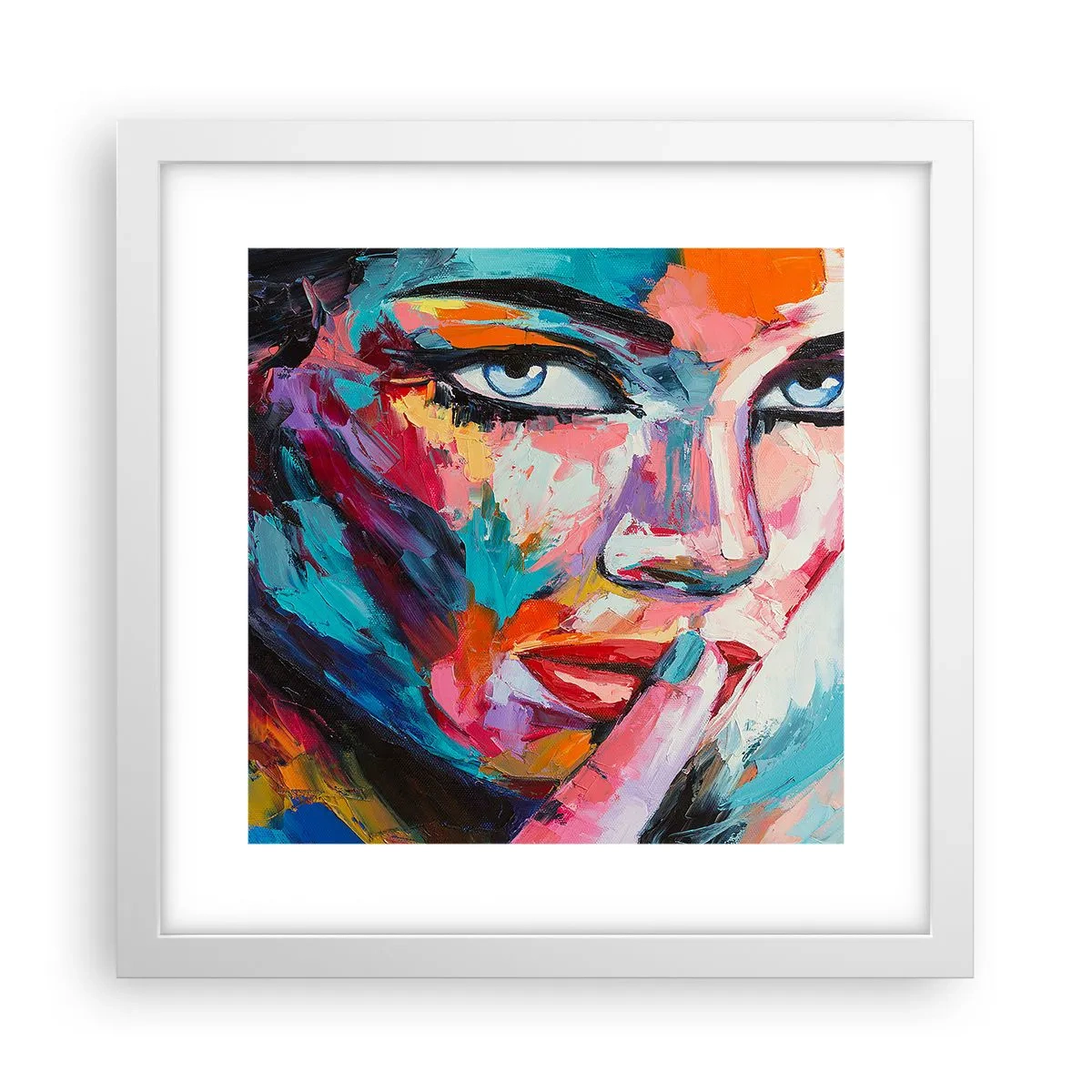 Poster in einem weißen Rahmen - Unser erstes Geheimnis - 30x30 cm