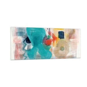 Glasbild - Bild auf glas - Buntes Spiel - 100x40 cm